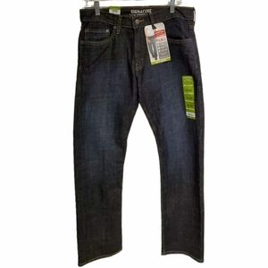 Signature by Levi Strauss S51 Straight Dark Blue Size Men's 32x34 Denim Jeans